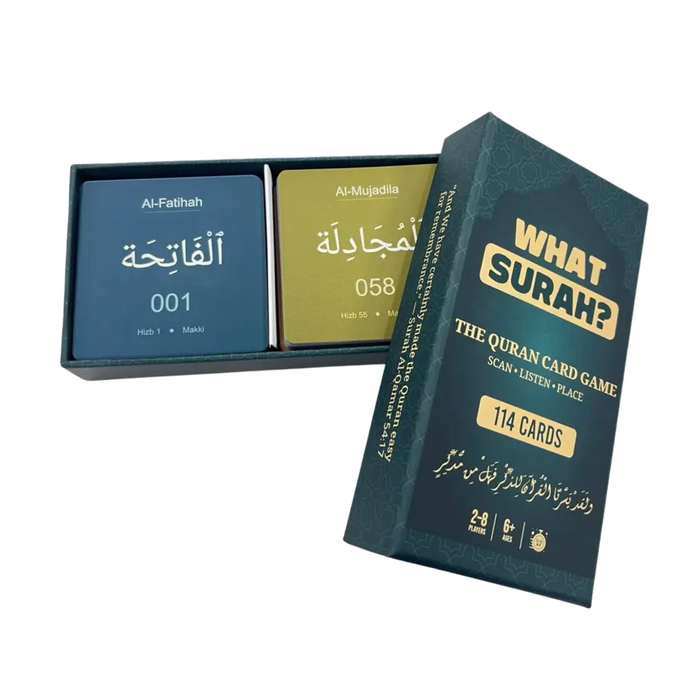 WhatSurah — game box and cards